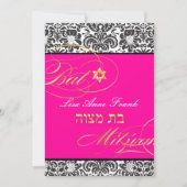 PixDezines Fidora Damask, Bat Mitzvah/DIY kleur Kaart (Voorkant)
