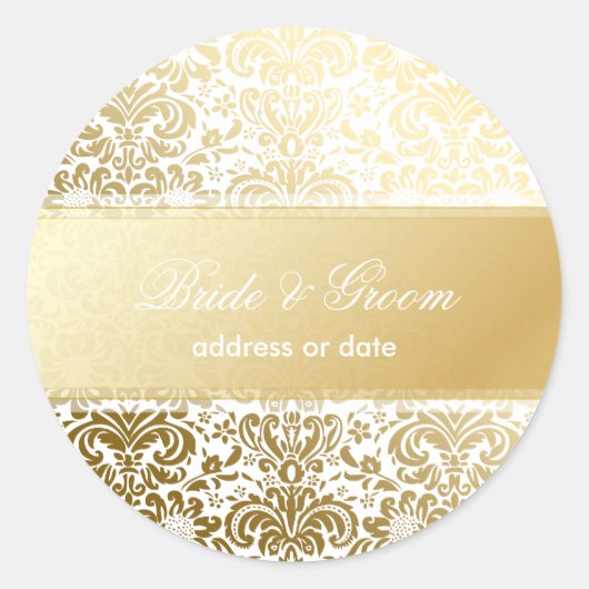 PixDezines Fidora  Damask/DIY achtergrond Ronde Sticker (Voorkant)