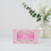 PixDezines Fidora Damask/DIY kleur Visitekaartje (Staand voorkant)