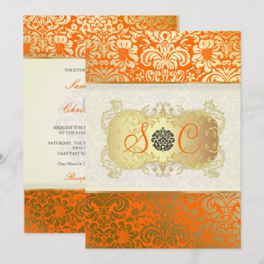 PixDezines Fidora  Damask Kaart (Voorkant / Achterkant)