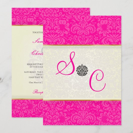 PixDezines Fidora  Damask Kaart (Voorkant / Achterkant)