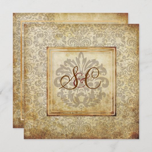 PixDezines Fidora,  Damask Kaart (Voorkant / Achterkant)