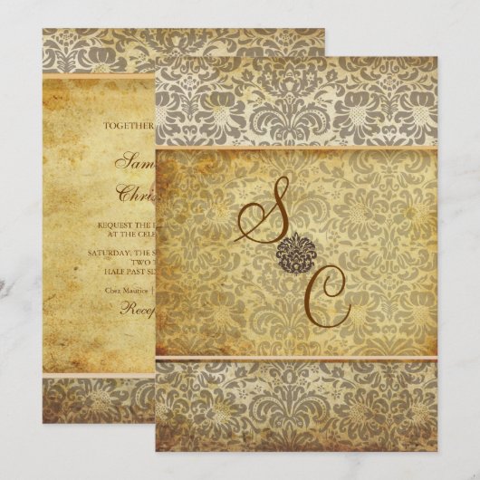 PixDezines Fidora, Damask Kaart (Voorkant / Achterkant)