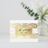 PixDezines Fidora Damask RSVP-kaarten, vereisen 5x RSVP Kaartje (Staand voorkant)