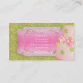 PixDezines Fidora  Damask, Trouwtaart Visitekaartje (Achterkant)