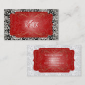 PixDezines Fidora  Damask Visitekaartje (Voorkant / Achterkant)