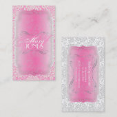 PixDezines Fidora  Damask Visitekaartje (Voorkant / Achterkant)