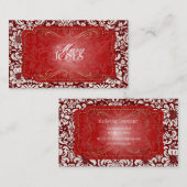 PixDezines Fidora  Damask Visitekaartje (Voorkant / Achterkant)