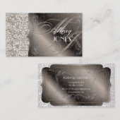 PixDezines Fidora  Damask Visitekaartje (Voorkant / Achterkant)