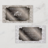 PixDezines Fidora  Damask Visitekaartje (Voorkant / Achterkant)