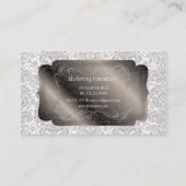 PixDezines Fidora  Damask Visitekaartje (Achterkant)