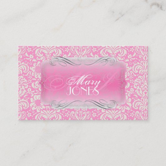 PixDezines Fidora Damask Visitekaartje (Voorkant)