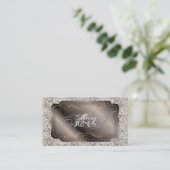 PixDezines Fidora  Damask Visitekaartje (Staand voorkant)