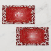 PixDezines Fidora  Damask Visitekaartje (Voorkant / Achterkant)