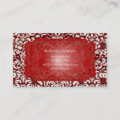 PixDezines Fidora  Damask Visitekaartje (Achterkant)