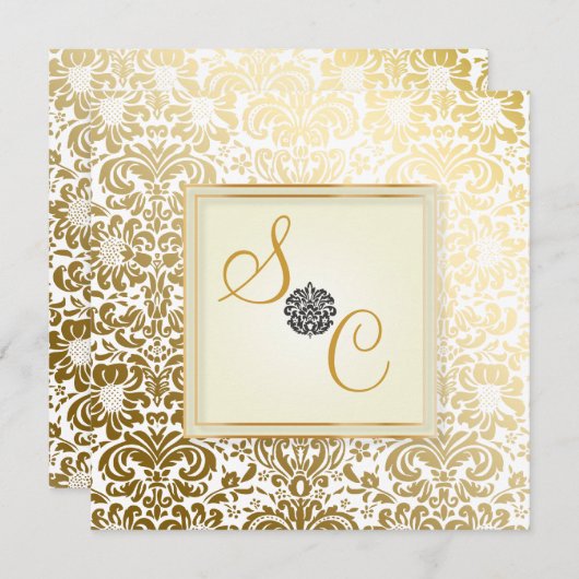 PixDezines Fidora en Oro Damask Kaart (Voorkant / Achterkant)