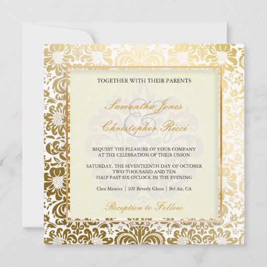 PixDezines Fidora en Oro Damask Kaart (Achterkant)