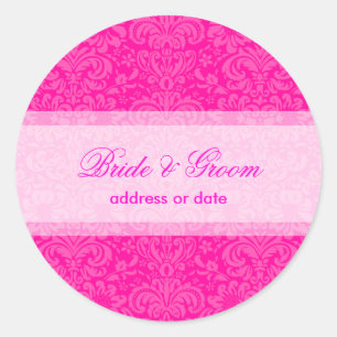 PixDezines Fidora Vintage Damask Ronde Sticker