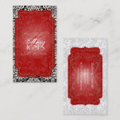 PixDezines Fidora Vintage Damask Visitekaartje (Voorkant / Achterkant)