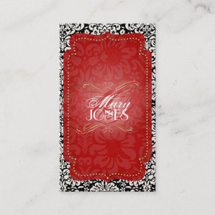 PixDezines Fidora Vintage Damask Visitekaartje