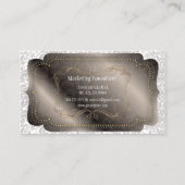 PixDezines Fidora Vintage Damask Visitekaartje (Achterkant)