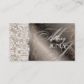 PixDezines Fidora Vintage Damask Visitekaartje (Voorkant)