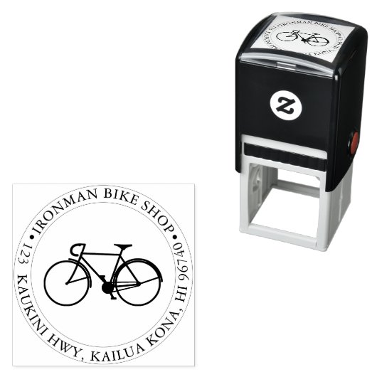 PixDezines Fiets Zelfinktende Stempel (In situ)