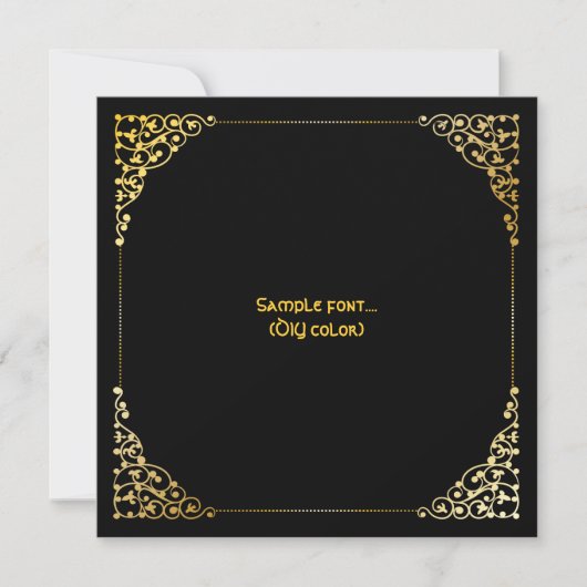 PixDezines filigraan lijst/faux gold/diy kleuren Kaart (Voorkant)