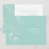 PixDezines filigraan wervelingen/diy kleuren, blau Kaart (Voorkant / Achterkant)