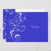 PixDezines filigraan wervelingen/diy kleuren, blau Kaart (Voorkant / Achterkant)