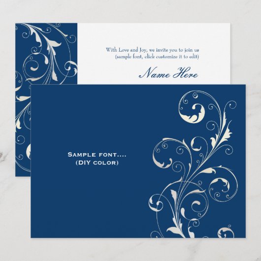 PixDezines filigraan wervelingen/diy kleuren, mari Kaart (Voorkant / Achterkant)