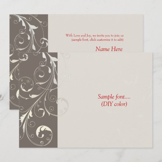 PixDezines filigraan wervelingen/doe-het-zelf kleu Kaart (Voorkant / Achterkant)