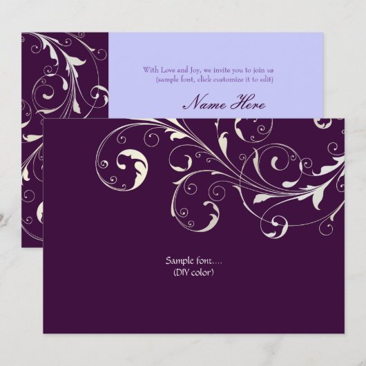 PixDezines filigraan wervelingen/doe-het-zelf kleu Kaart (Voorkant / Achterkant)