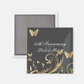 PixDezines filigraan wervelt+vlinders/diy letterty Magneet (Voorkant / Achterkant)