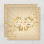 PixDezines Filigree+Gold+ Kaart (Voorkant / Achterkant)