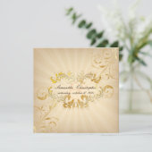 PixDezines Filigree+Gold+ Kaart (Staand voorkant)