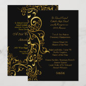 PixDezines FILIGREE SWIRLS / FAUX GOLD Kaart (Voorkant / Achterkant)