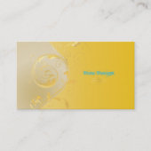 PixDezines Filigree+swirls/goud+geel/DIY Visitekaartje (Voorkant)