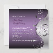 PixDezines Filigree+swirls/zilver+lavender Kaart (Achterkant)