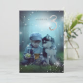 PixDezines Fireflies 3e verjaardag Kaart (Staand voorkant)