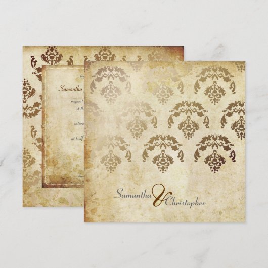 PixDezines Firenze Damask Kaart (Voorkant / Achterkant)
