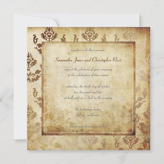 PixDezines Firenze Damask Kaart (Achterkant)