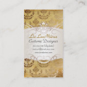 PixDezines firenze damast/faux perkament Visitekaartje (Achterkant)