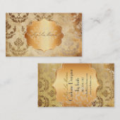 PixDezines firenze damast/faux perkament Visitekaartje (Voorkant / Achterkant)
