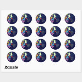 PixDezines fladderen door Ronde Sticker (Vel)