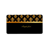 PixDezines Fleur de lis /DIY achtergrond Etiket (Voorkant)