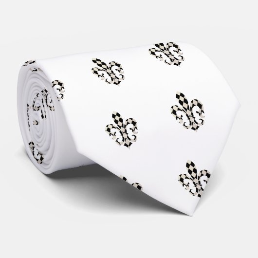 PixDezines Fleur de lis/DIY achtergrondkleur Stropdas (Opgerold)