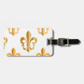 PixDezines fleur de lis/faux gold/DIY achtergrond Bagagelabel (Voorkant horizontaal)