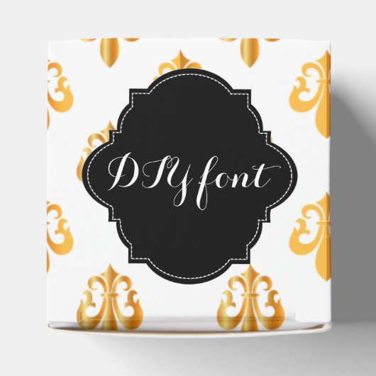 PixDezines fleur de lis goud Bedankdoosjes (Bovenkant)