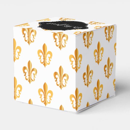 PixDezines fleur de lis goud Bedankdoosjes (Achterkant)